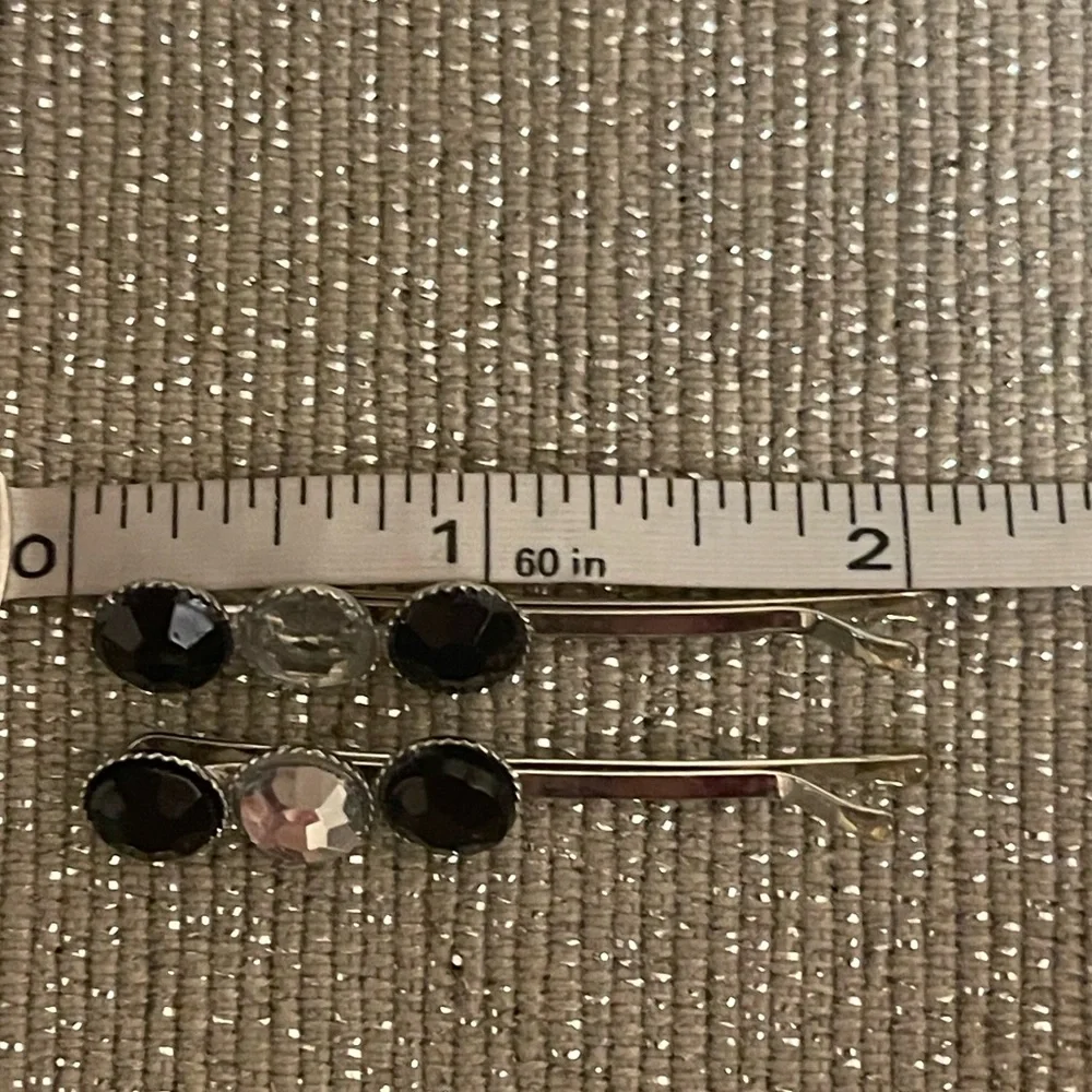 Black and Silver Hair Pins